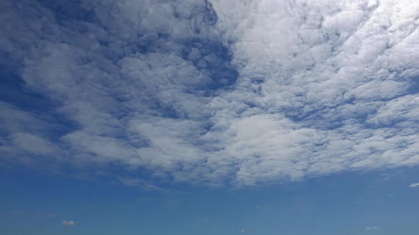 Time lapse of white cloud moving pass around sky background