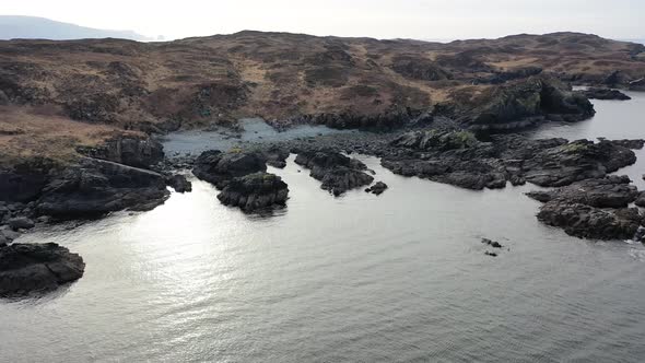 Aerial View of the Coastline at Dawros in County Donegal  Ireland