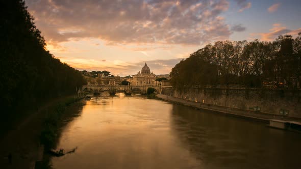 St. Peter Basilica sunset 02