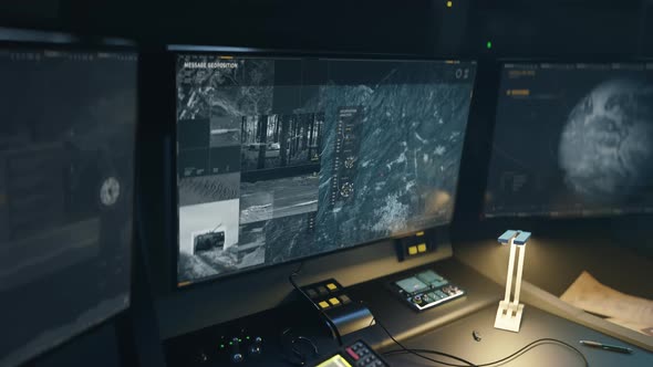 Satellite spying technology identifies the location of the rival military base alt