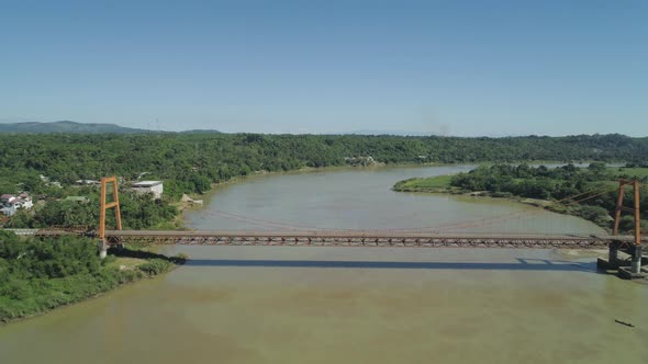 Bridge Over River. Philippines, Luzon