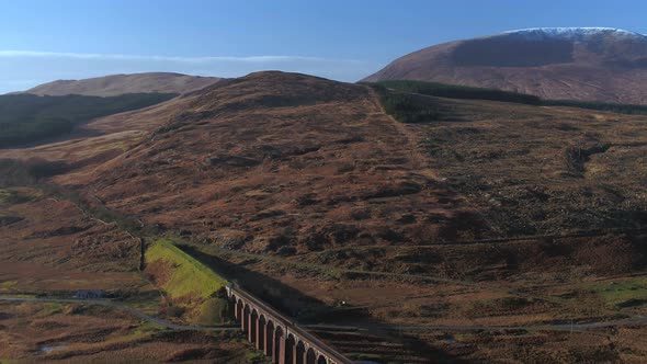 Aerial View of the Old Fleet Viaduct in Scotland