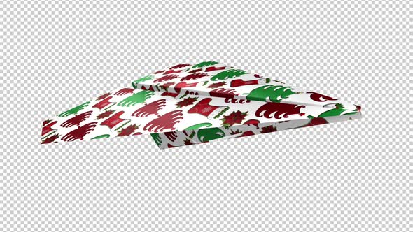 Xmas Paper Plane - Trees and Socks - Transparent Loop alt