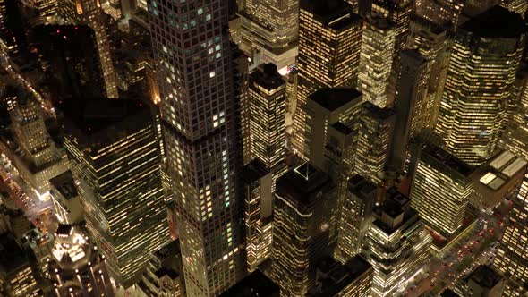 Manhattan New York City Skyscrapers Cityscape Buildings View Background