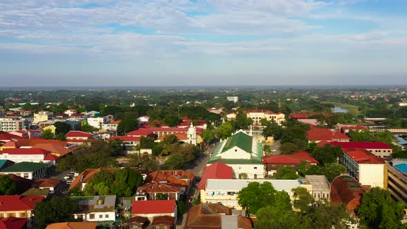 Vigan City in Sunny Weather Aerial View