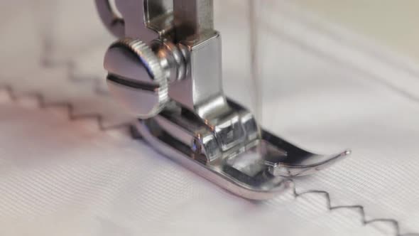 Sewing Machine. Close Up.