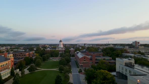 Mizzou - University of Missouri Campus Buildings in St. Louis, Missouri - Aerial Drone View