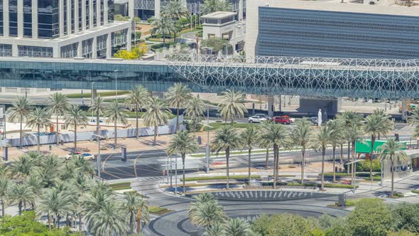 Fountains Near Main Entrance to the Tallest Skyscraper Timelapse Dubai