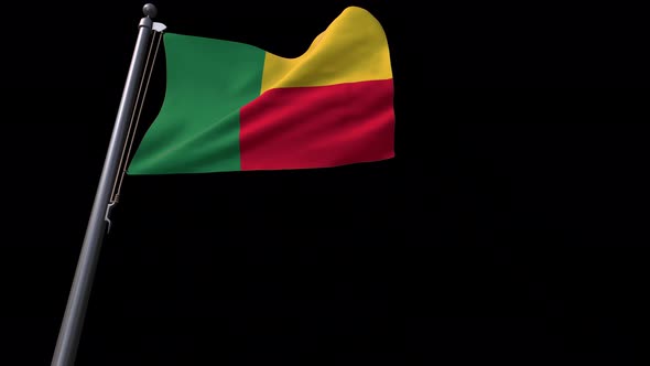 Benin Flag With Alpha Channel  4K