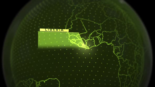 Liberia 3D Map Infographic