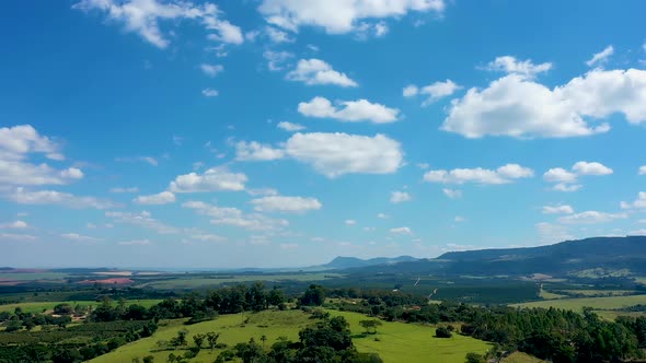 Time lapse rural landscape. Countryside scenery timelapse.