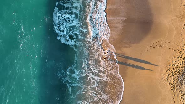 Winter Beach in Turkey Alanya Aerial View 4 K