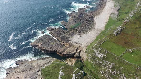 Aerial View of the Beach By Falcorrib South of Dungloe County Donegal  Ireland