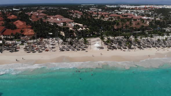 Luxury Resort at the Beach on the Shore of Atlantic Ocean Dominican Republic