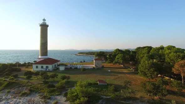 Aerial view of a lighthouse, Croatia