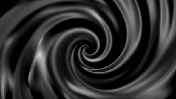 Abstract rotating helix moving and hypnotizing, monochrome