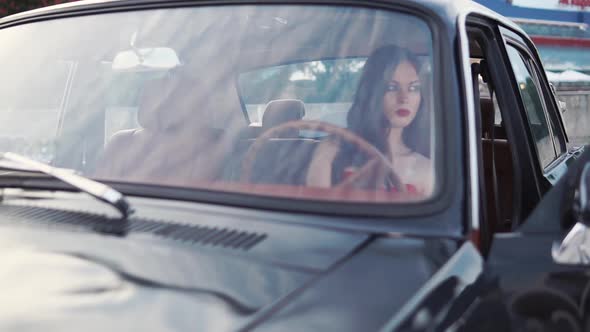 Shoot Through the Windshield of a Retro Car