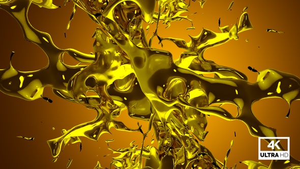 Liquid Gold Splash Collision alt