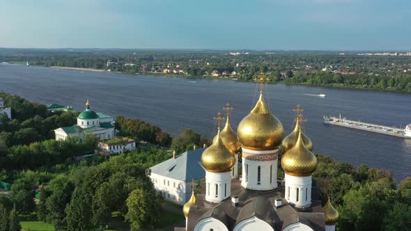 Aerial View of Church in Yaroslavl Russia