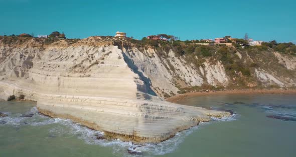 Aerial photo Stair of the Turks in Italian Scala dei Turchi