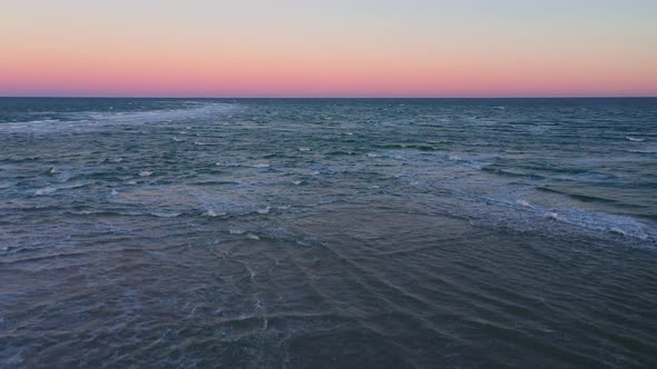 Drone Over Ocean Covering Grenen Sandbar