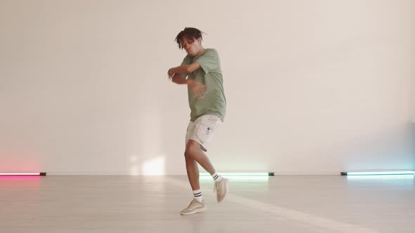 Male Young African Dancer in Studio