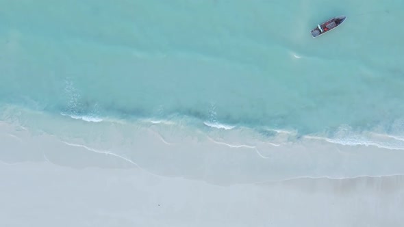 Vertical Video of the Coast of Zanzibar Island Tanzania Slow Motion