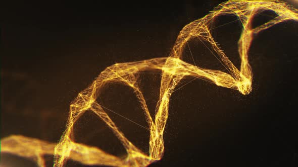 Binary Molecules Structure DNA Nano Model Rotating Medical 3D Animation alt