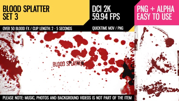Blood Splatter (HD Set 3)