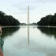 Young woman by reflecting pool and washington monument - VideoHive Item for Sale