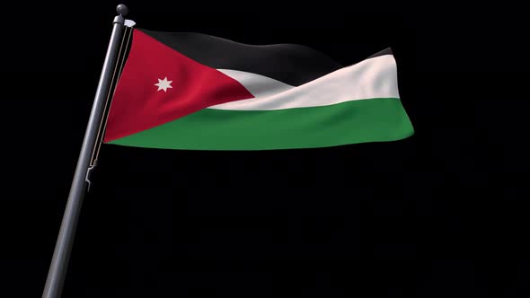 Jordan Flag With Alpha Channel  4K