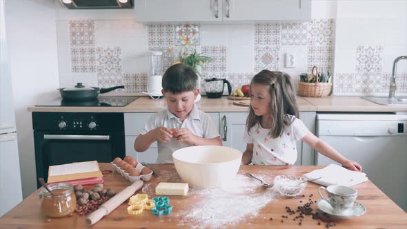 Funny Kids Cooking Together