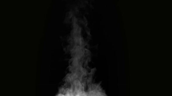 Hot Steam On A Black Background