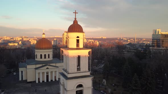 Nașterea Domnului Cathedral At Sunset