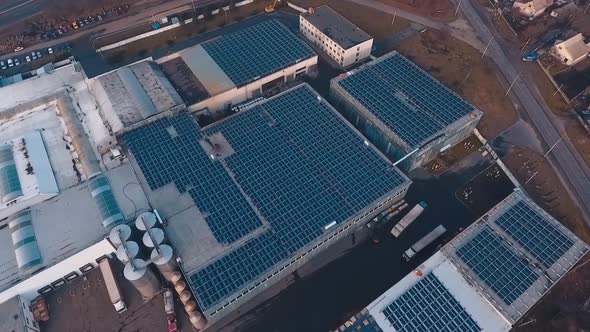 Aerial view of solar energy. New energy solar photovoltaic panels outdoors