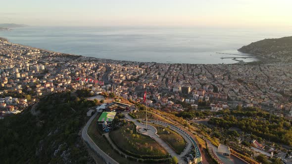 Alanya, Turkey - a Resort Town on the Seashore. Aerial View