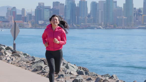 Asian woman going for her morning workout