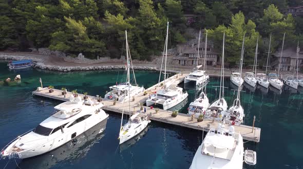 Yachts in the marina