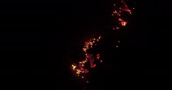 Macro Shot Of Steel Wool Burning.