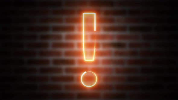 Exclamation Mark Neon Sign