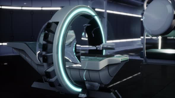 Futuristic MRI Magnetic Resonance Laboratory