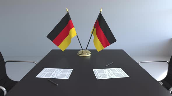 Flags of Germany and Papers