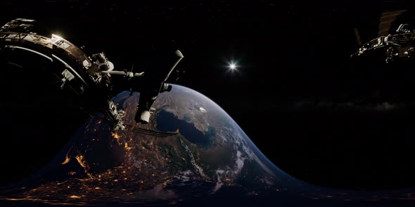 Timelapse ISS in Virtual Reality 360 Degree Video