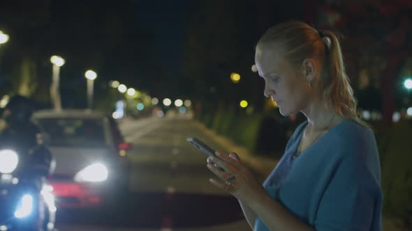 Woman Lives Behind the Screen of Mobile