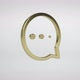 Golden Icon. Chat Speech Bubble Icon With Dots Rotate Around it Axis on a Soft White Studio. - VideoHive Item for Sale