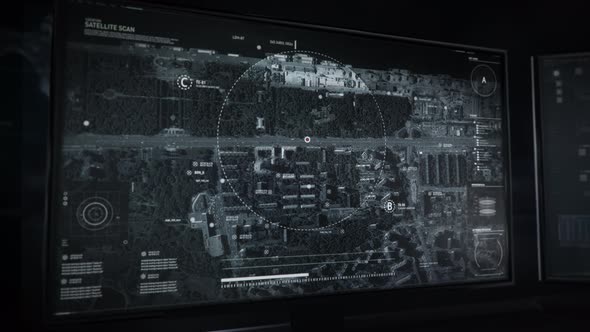 Future Police Satellite Surveillance Scans Area For Criminal Activity Detection alt
