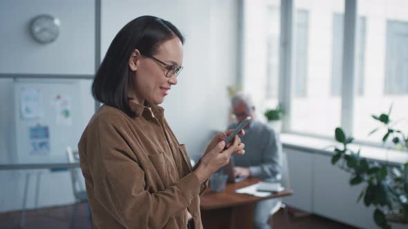 Attractive Manager With Smart Phone