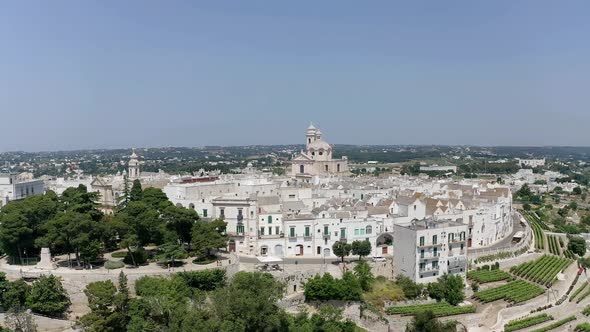 Aerial view of Locorotondo, Apulia, Italy