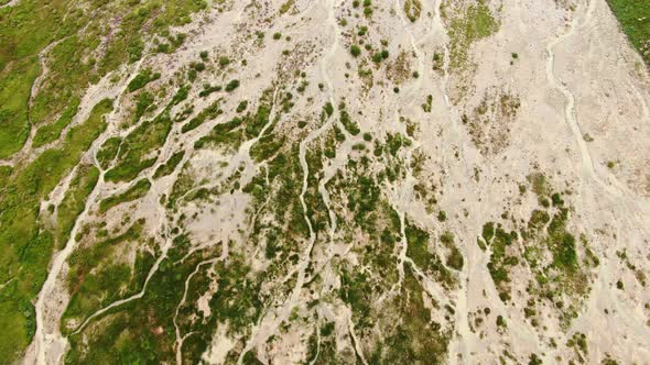 Aerial Motion Over River Streamflow Separation in Valley