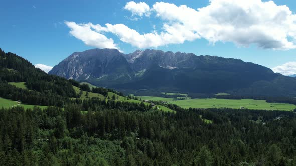 Amazing Scenery and Typical Landscape in Austria  the Austrian Alps From Above